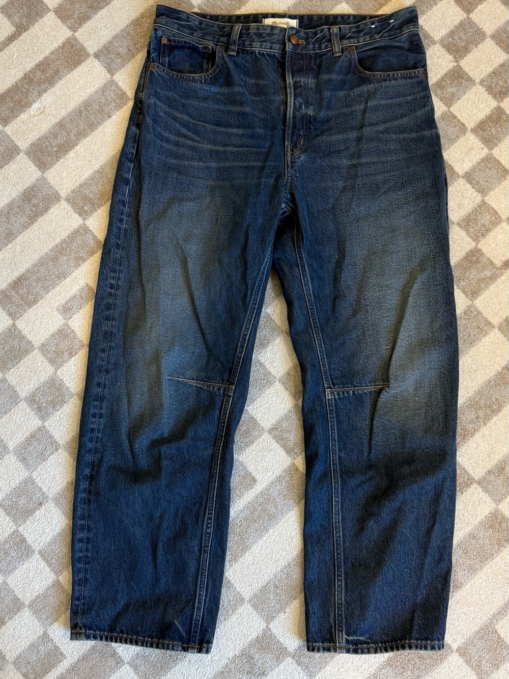 Madewell Indigo barrel -Leg High-Rise Jeans
